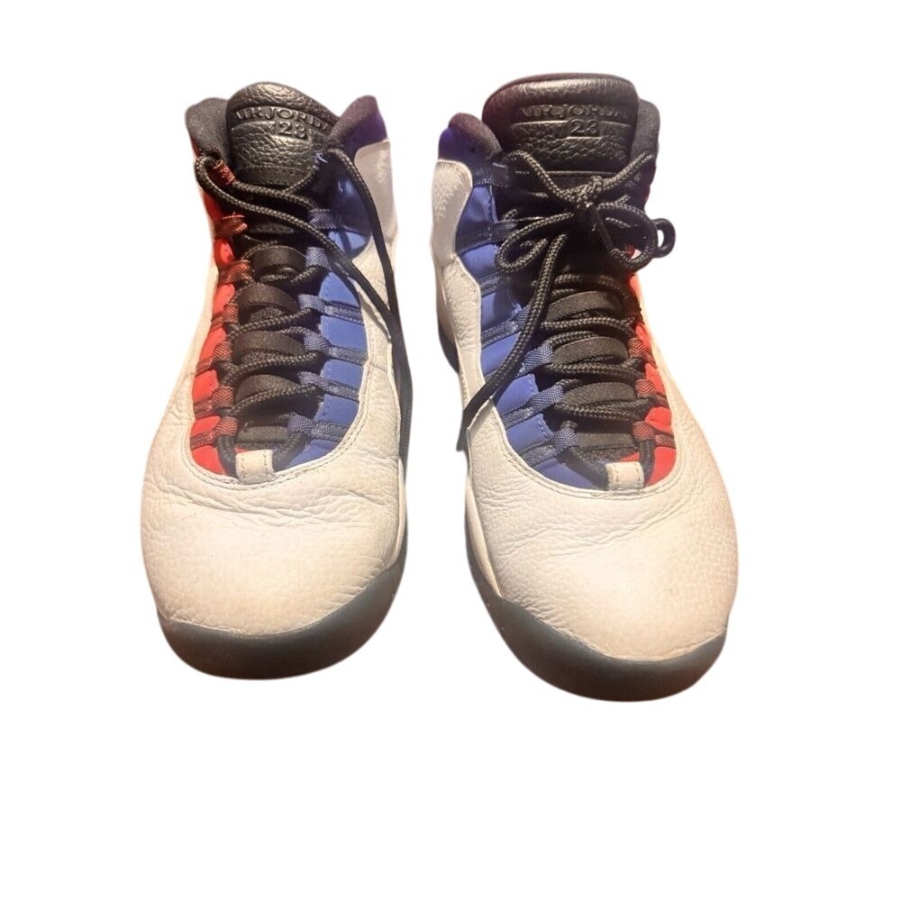 Air Jordan 10 Retro Sneakers High Top Basketball Shoes White Red Blue